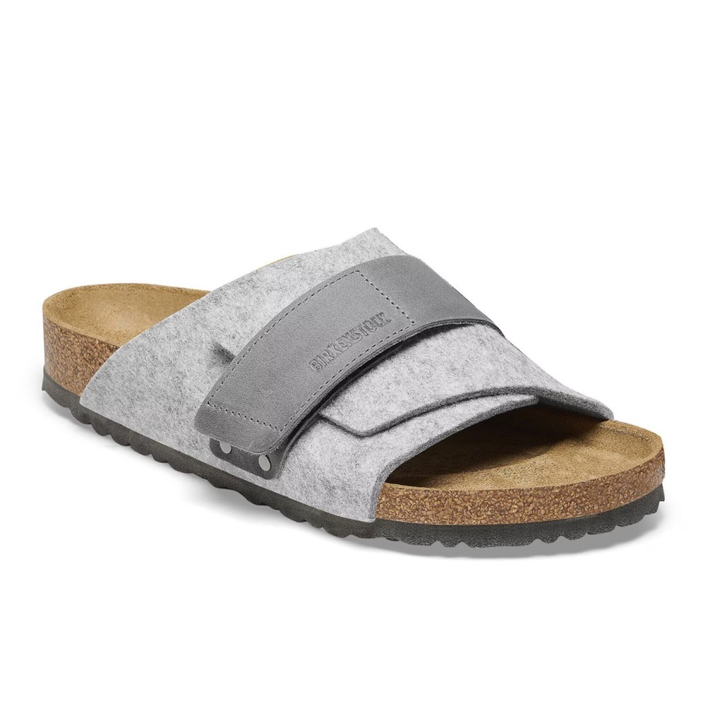 New Birkenstock Kyoto Light Gray Slide Sandals size 41 10-10.5